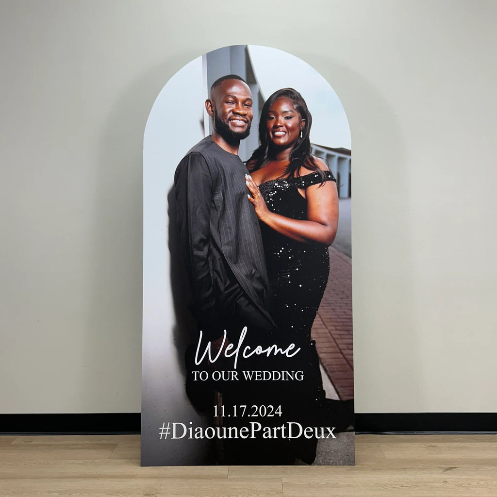 Custom Photo Backdrop - Wedding Welcome Sign - Photo Welcome Sign - Welcome to Our Wedding Photo Board