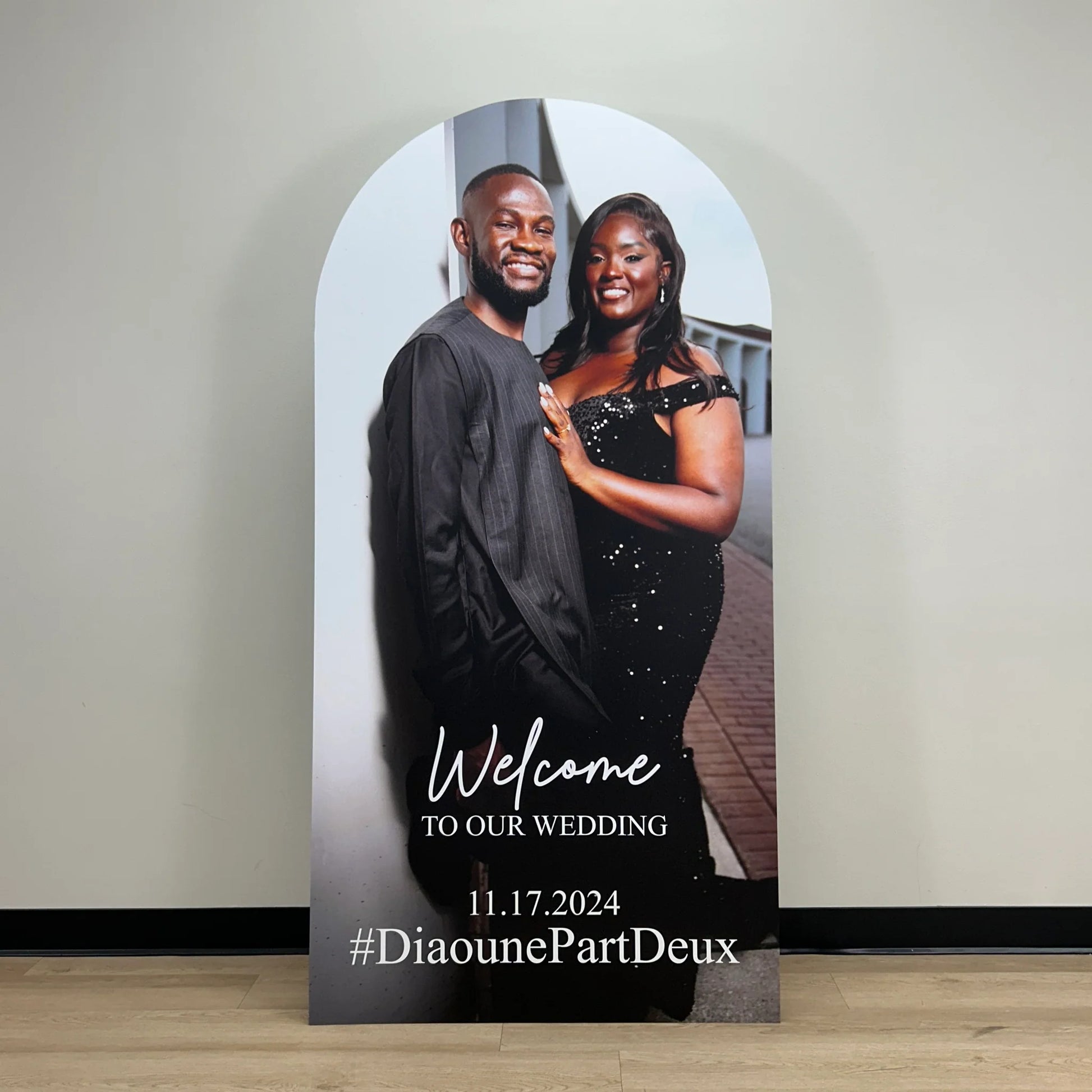 Custom Photo Backdrop - Wedding Welcome Sign - Photo Welcome Sign - Welcome to Our Wedding Photo Board